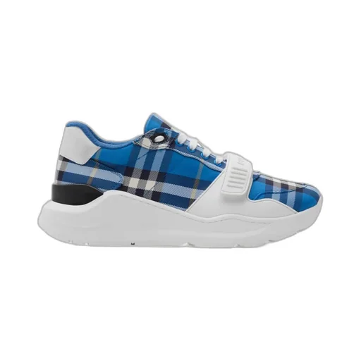 Checked Lace-Up Sneakers