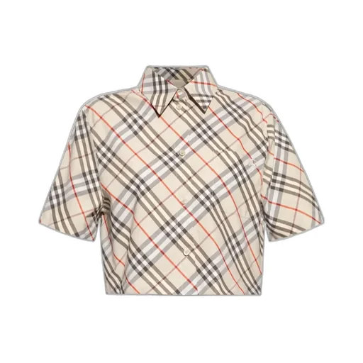 Checked Cropped Shirt