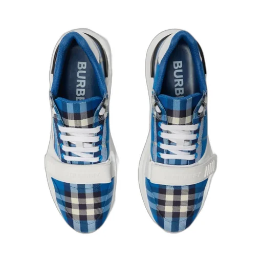Checked Lace-Up Sneakers