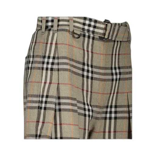 Check Pleated Trousers
