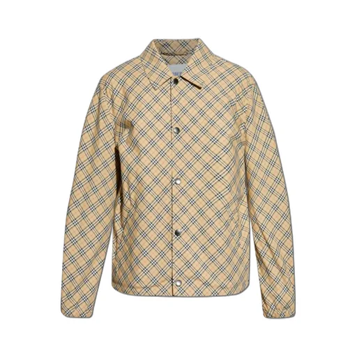 Plaid Collared Button-Up Jacket