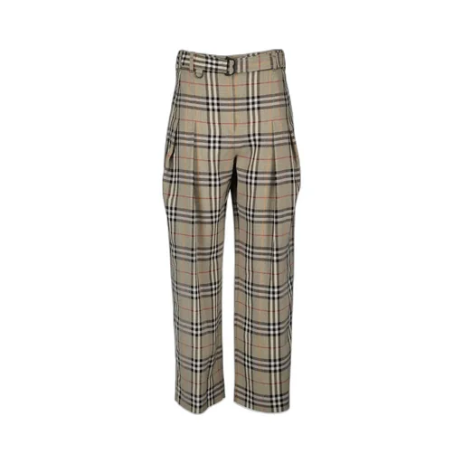 Check Pleated Trousers