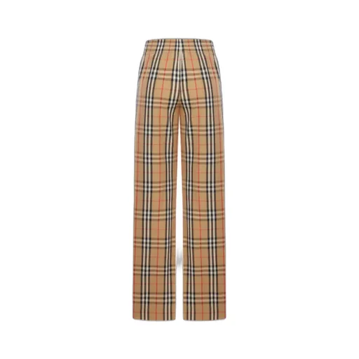 Straight-Leg Checked Trousers
