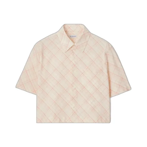 Cropped Check Cotton Shirt