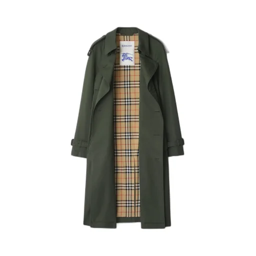 Mid-Length Gabardine Trench Coat