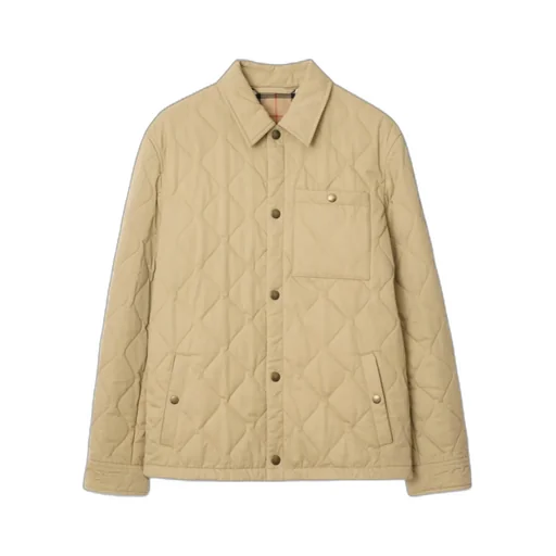 Long Sleeved Quilted Gabardine Jacket
