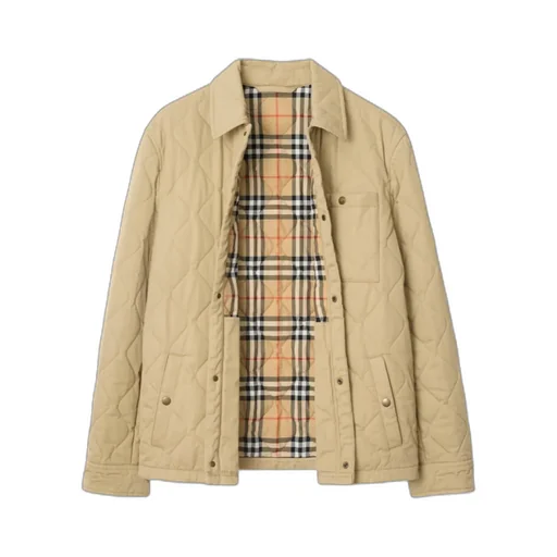 Long Sleeved Quilted Gabardine Jacket