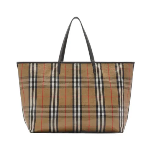 Check Printed Tote Bag