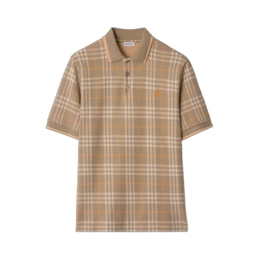 Logo Embroidered Checked Polo Shirt