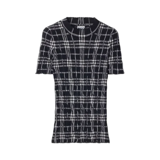 Checked Knitted Top