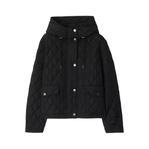 Quilted Hooded Straight Hem Jacket