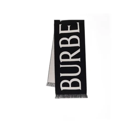 Logo Jacquard Frayed-Edge Scarf