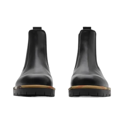 Leather Gravel Chelsea Boots