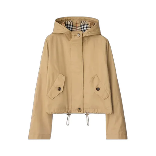 Hooded Short Gabardine Parka