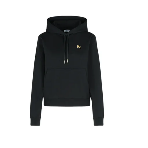Logo Embroidered Checked Drawstring Hoodie