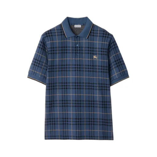 Logo Embroidered Checked Polo Shirt