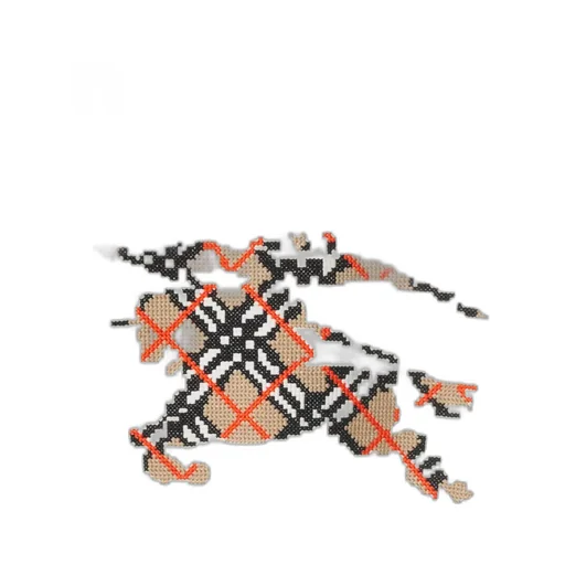 Logo Embroidered Checked Sweatshirt