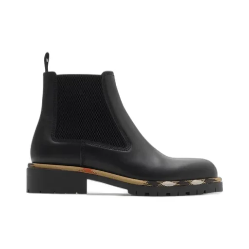 Leather Gravel Chelsea Boots