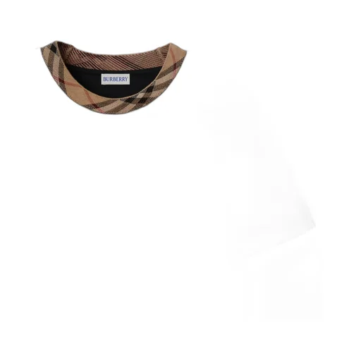 Check Trim Crewneck T-Shirt