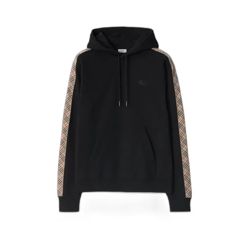 Ekd Embroidered Checked Drawstring Hoodie