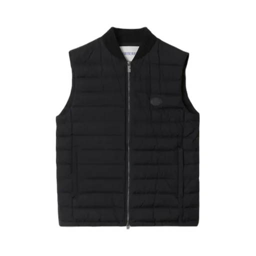 Logo Patch Quilted Puffer Gilet