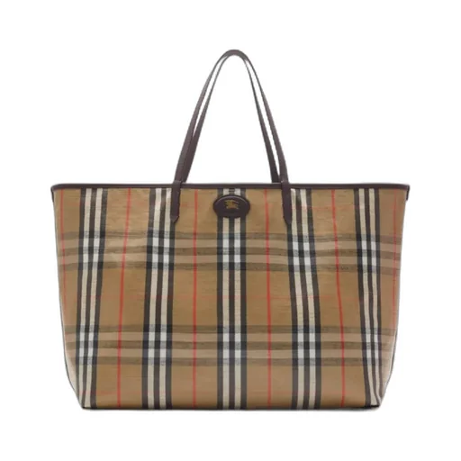 Check Printed Tote Bag