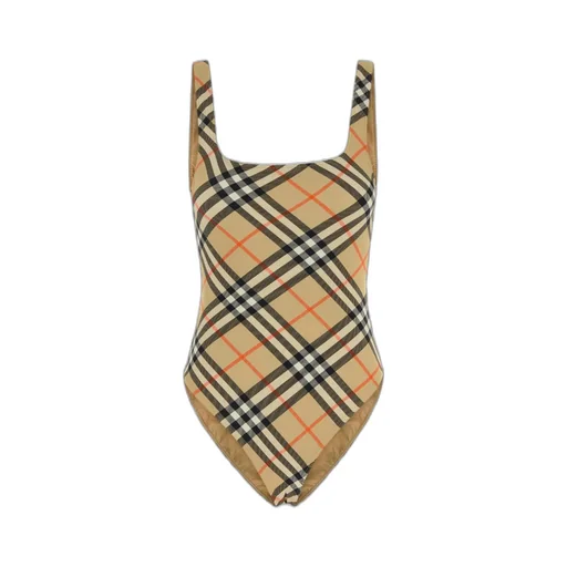 Checked One-Piece Swimsuit