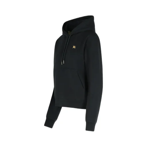 Logo Embroidered Checked Drawstring Hoodie