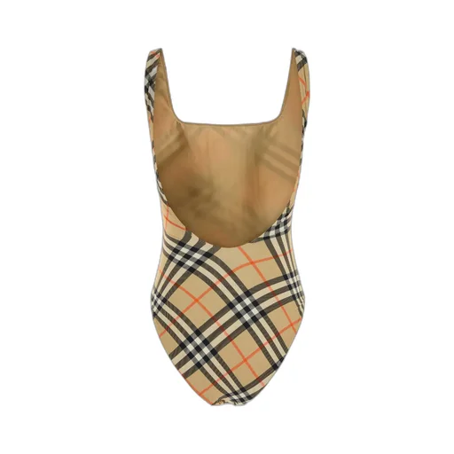 Checked One-Piece Swimsuit