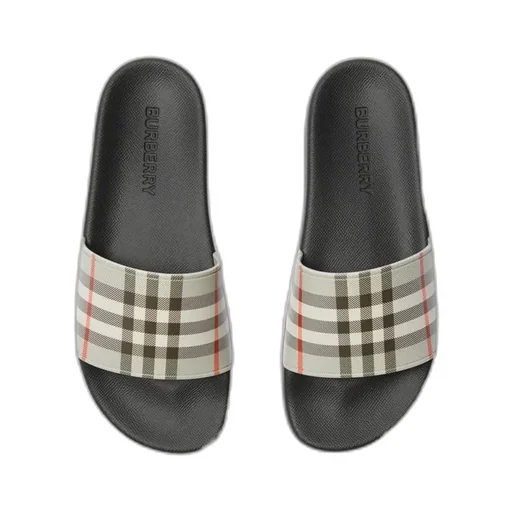 Checked Slip-On Slides