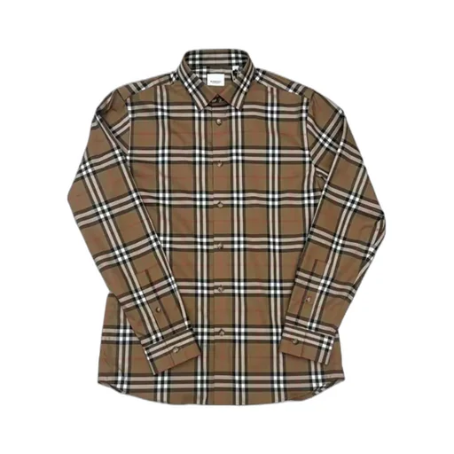Slim Fit Check Stretch Cotton Shirt
