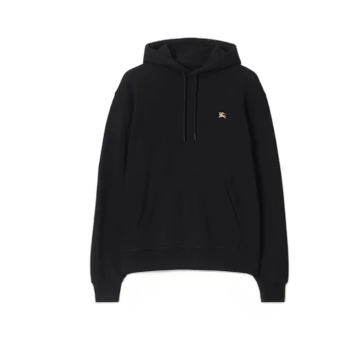 Logo Embroidered Checked Drawstring Hoodie