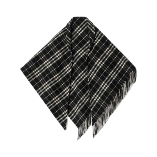 Checked Fringed Edge Scarf