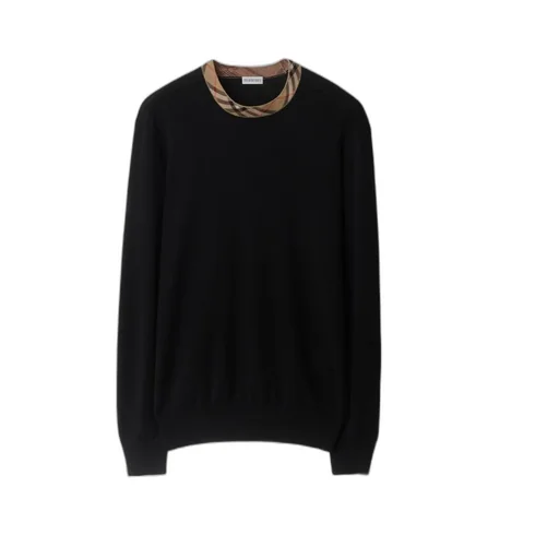 Check Trim Crewneck Jumper