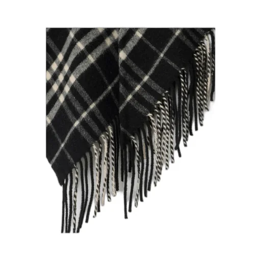 Checked Fringed Edge Scarf