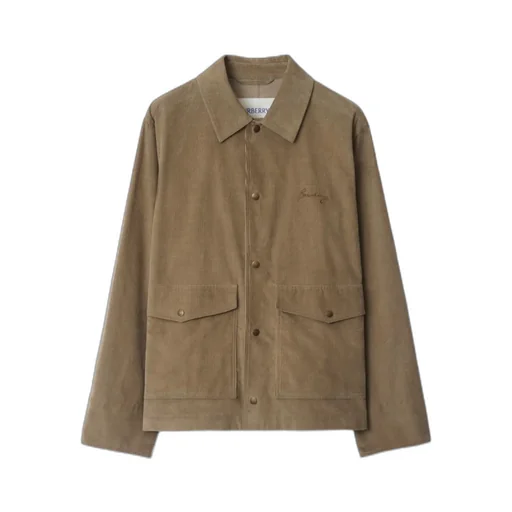 Logo Embroidered Corduroy Jacket