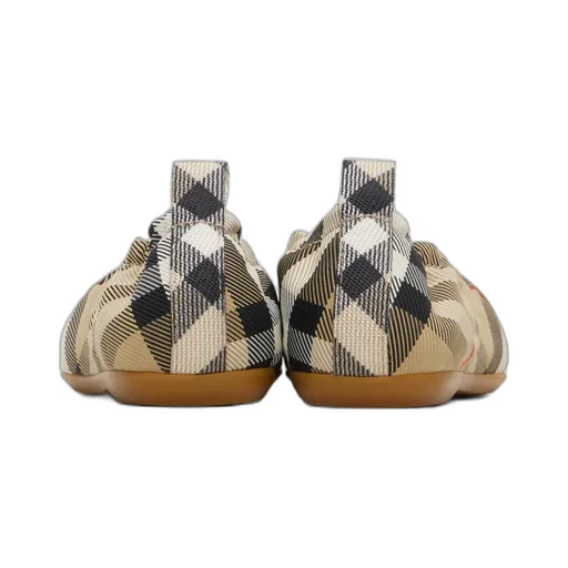 Vintage Check-Pattern Ballet Flats