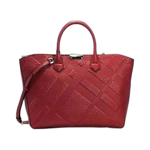 Checked Embossed Handbag