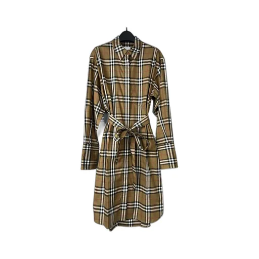 Check Stretch Cotton Shirt Dress