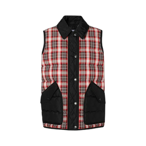Quilted Tartan Puffer Gilet