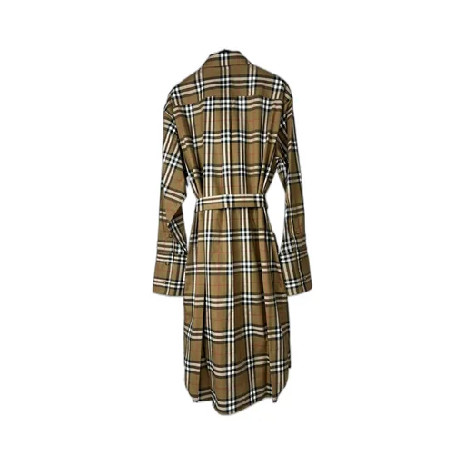 Check Stretch Cotton Shirt Dress