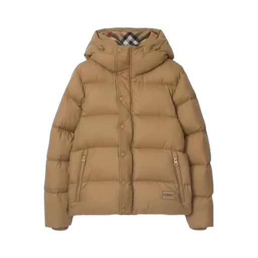 Nylon Hooded Puffer Jacket