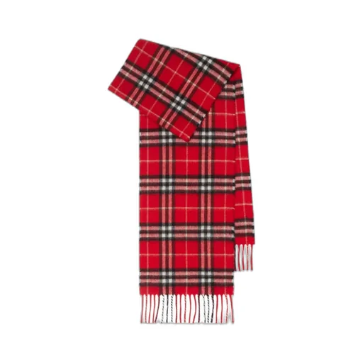 Check Fringed Scarf