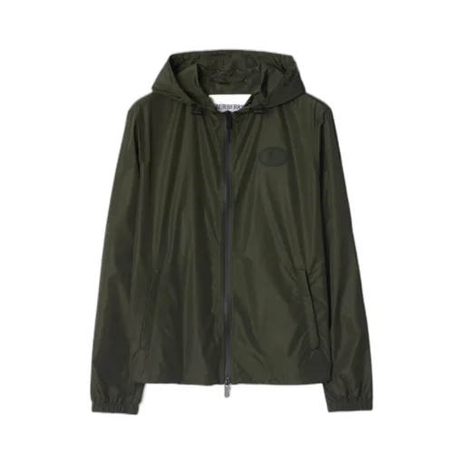 Logo Printed Hooded Jacket