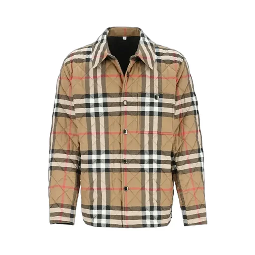 Plaid Single-Breasted Long-Sleeved Cotton Coat