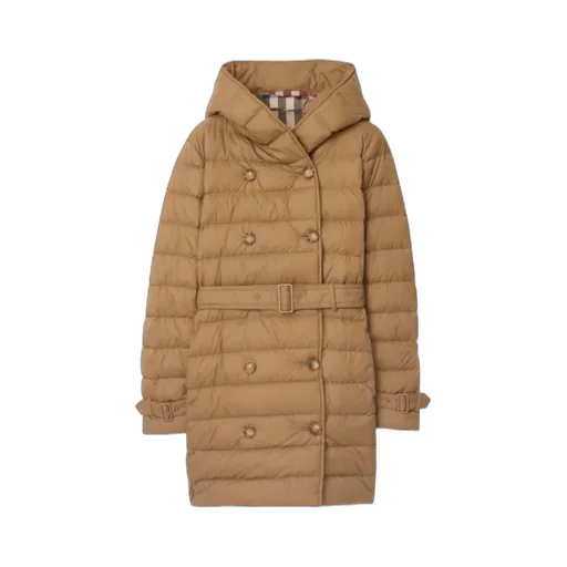 Short Nylon Hooded Puffer Coat