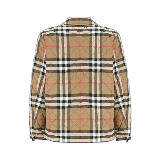 Plaid Single-Breasted Long-Sleeved Cotton Coat