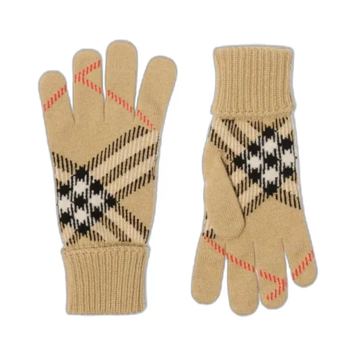 Check Jacquard Knitted Gloves