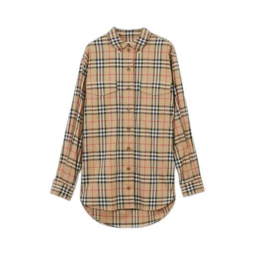 Vintage Check Pattern Cotton Shirt