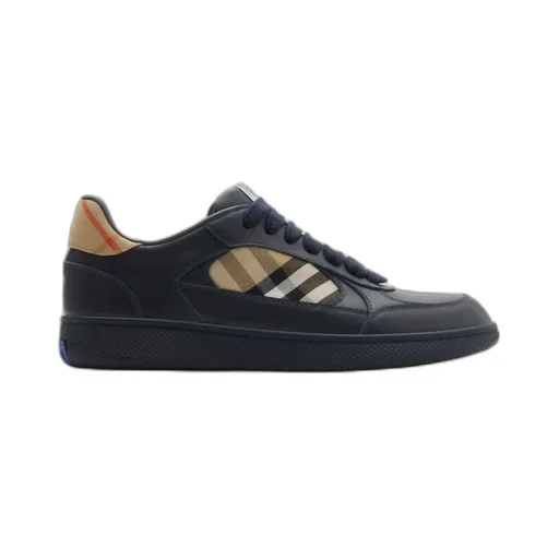 Checked Lace-Up Sneakers